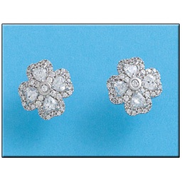 [AG1474] PENDIENTES FLOR PLATA 925MM 