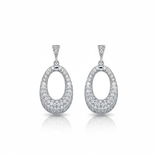PENDIENTES PLATA 925MM CIRCONITAS