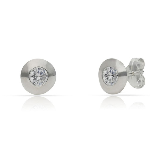 PENDIENTES PLATA 925MM CIRCONITAS - 7MM
