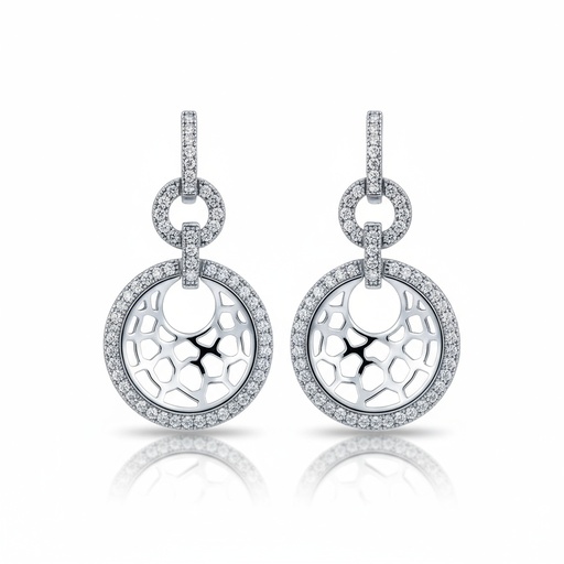 PENDIENTES PLATA 925MM CIRCULO CIRCONITAS
