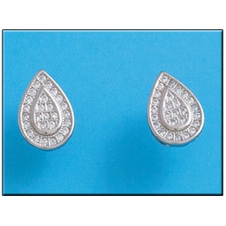 [AG1509] PENDIENTES LAGRIMA PLATA 925MM  