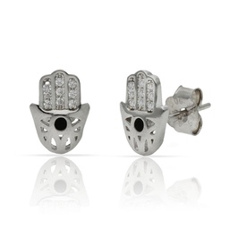 [AG1636] PENDIENTES MANO DE FATIMA PLATA 925MM - 7x10MM