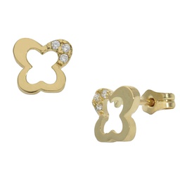 [P1052] PENDIENTES MARIPOSA ORO 18KL CIRCONITAS - 8X7MM