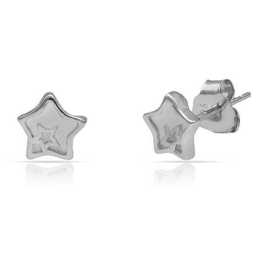 PENDIENTES PLATA 925MM ESTRELLAS NACAR - 7MM