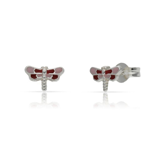 PENDIENTES PLATA 925MM LIBELULA ESMALTADA - 5x7.50MM