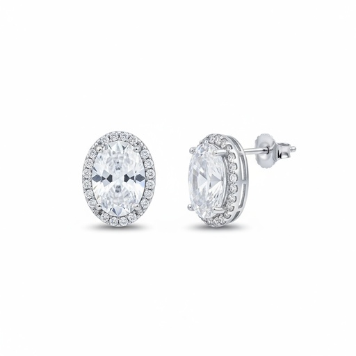 PENDIENTES PLATA 925MM OVALADO