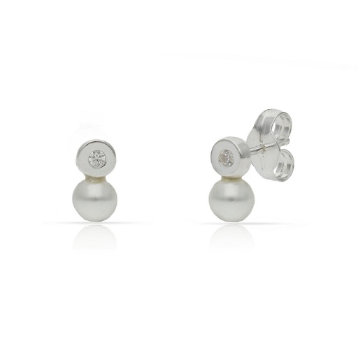 PENDIENTES PLATA 925MM PERLAS
