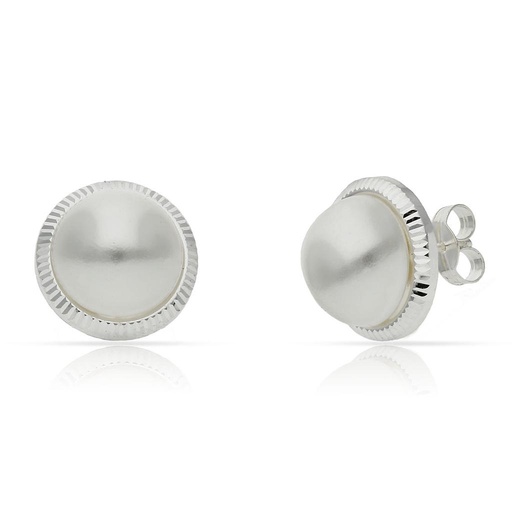 PENDIENTES PLATA 925MM PERLAS - 12.50MM