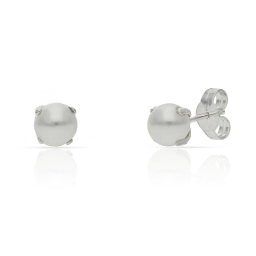 PENDIENTES PLATA 925MM PERLAS - 5MM