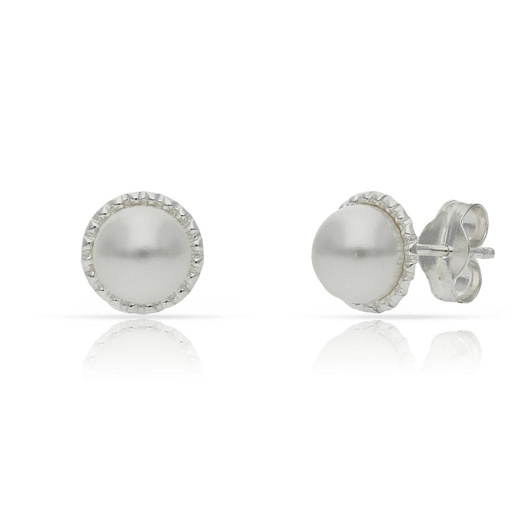PENDIENTES PLATA 925MM PERLAS - 7.50MM