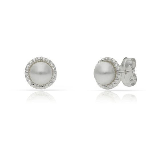PENDIENTES PLATA 925MM PERLAS - 7MM