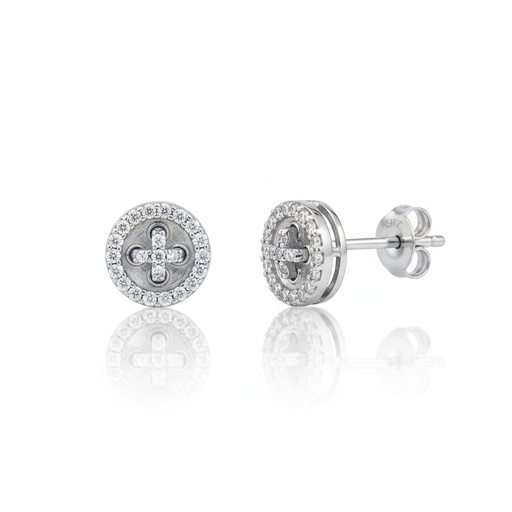 PENDIENTES PLATA 925MM REDONDO CIRCONITA