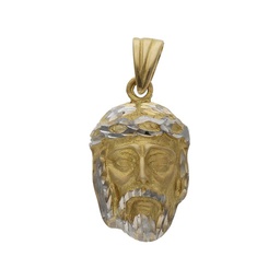[CB380] CABEZA CRISTO BICOLOR ORO 18KL - 15x25MM