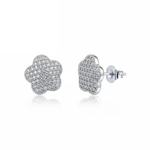 PENDIENTESN ORO BLANCO 18KL DIAMANTES