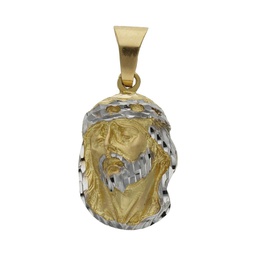 [CB383] CABEZA CRISTO BICOLOR ORO 18KL - 16x26MM