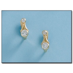 [P499] PENDIENTES ORO 18KL CIRCONITAS