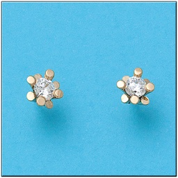 [P325] PENDIENTES ORO 18KL CIRCONITAS