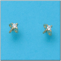 [P327] PENDIENTES ORO 18KL CIRCONITAS