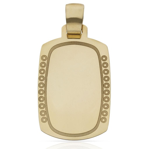 PLACA ORO 18KL CIRCULO - 26X38MM