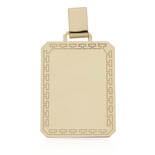 PLACA ORO 18KL GRECA - 23x32MM