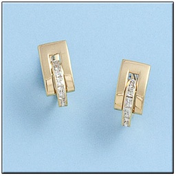 [P415] PENDIENTES ORO 18KL CIRCONITAS