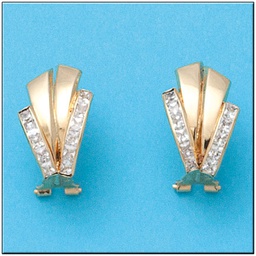 [P465] PENDIENTES ORO 18KL CIRCONITAS