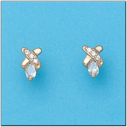 [P591] PENDIENTES ORO 18KL CIRCONITAS