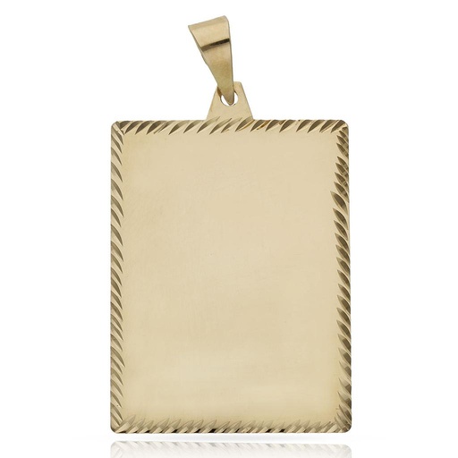 PLACA ORO 18KL TALLADA - 24X37MM