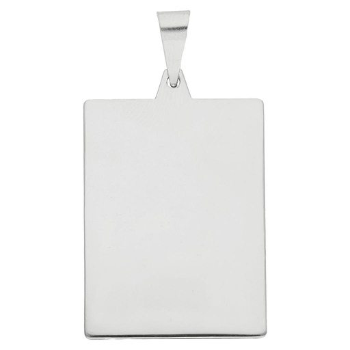 PLACA PLATA 925MM RECTANGULAR GRANDE - 24x32MM
