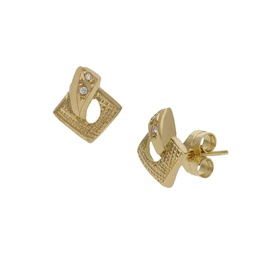 [P1408] PENDIENTES ORO 18KL CIRCONITAS - 8x10MM