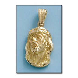 [CB1761] CABEZA CRISTO ORO 18KL DE 17X27MM