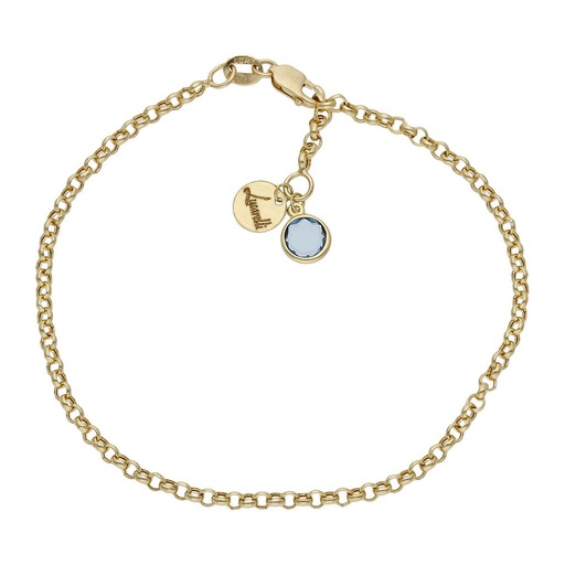 PULSERA MI HISTORIA ORO 18KL  2.50MM - AZUL