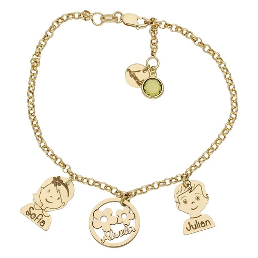 PULSERA MI HISTORIA ORO 18KL ABUELA