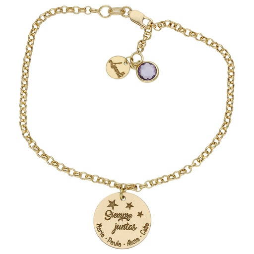 PULSERA MI HISTORIA ORO 18KL AMIGAS