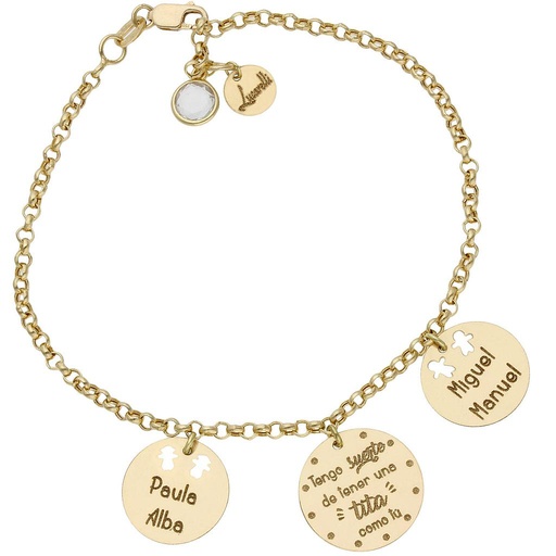 PULSERA MI HISTORIA ORO 18KL TITA