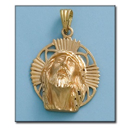 [CB1756] CABEZA CRISTO ORO 18KL DE 30X35MM