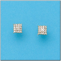 [P592] PENDIENTES ORO 18KL CUADRADOS - 6X6