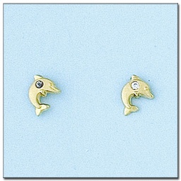 [P6001] PENDIENTES ORO 18KL DELFIN