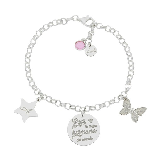 PULSERA MI HISTORIA PLATA 925MM HERMANA