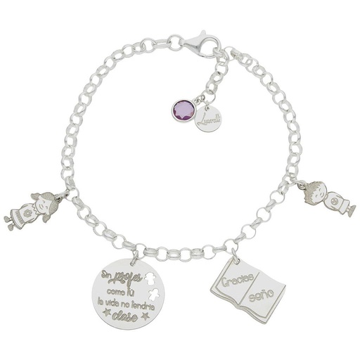 PULSERA MI HISTORIA PLATA 925MM MI PROFE