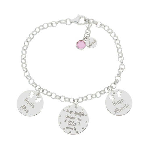 PULSERA MI HISTORIA PLATA 925MM TITA