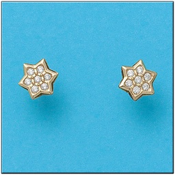 [P355] PENDIENTES ORO 18KL ESTRELLAS