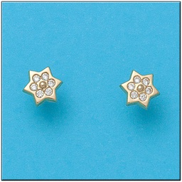 [P356] PENDIENTES ORO 18KL ESTRELLAS