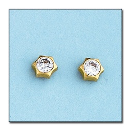 [P234] PENDIENTES ORO 18KL ESTRELLAS