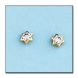 [P233] PENDIENTES ORO 18KL ESTRELLAS