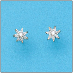 [P522] PENDIENTES ORO 18KL ESTRELLAS