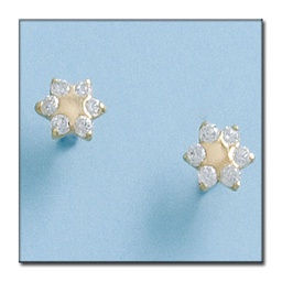 [P583] PENDIENTES ORO 18KL ESTRELLAS