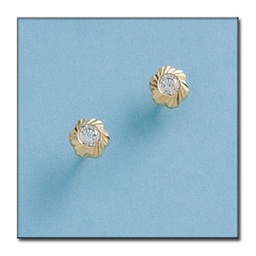 [P1305/1] PENDIENTES ORO 18KL FLOR