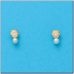 [P794] PENDIENTES ORO 18KL FLOR