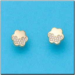 [P360] PENDIENTES ORO 18KL FLOR